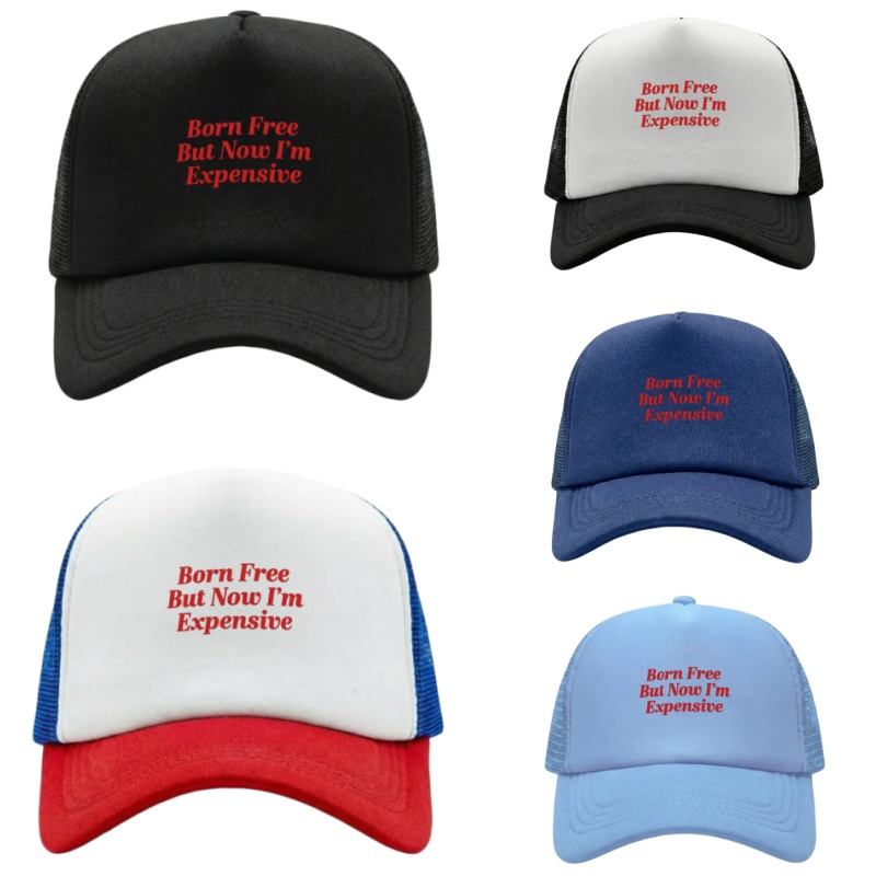 Golf Cap Dad - BORN FREE EXPENSIVE Printed Adjustable Baseball