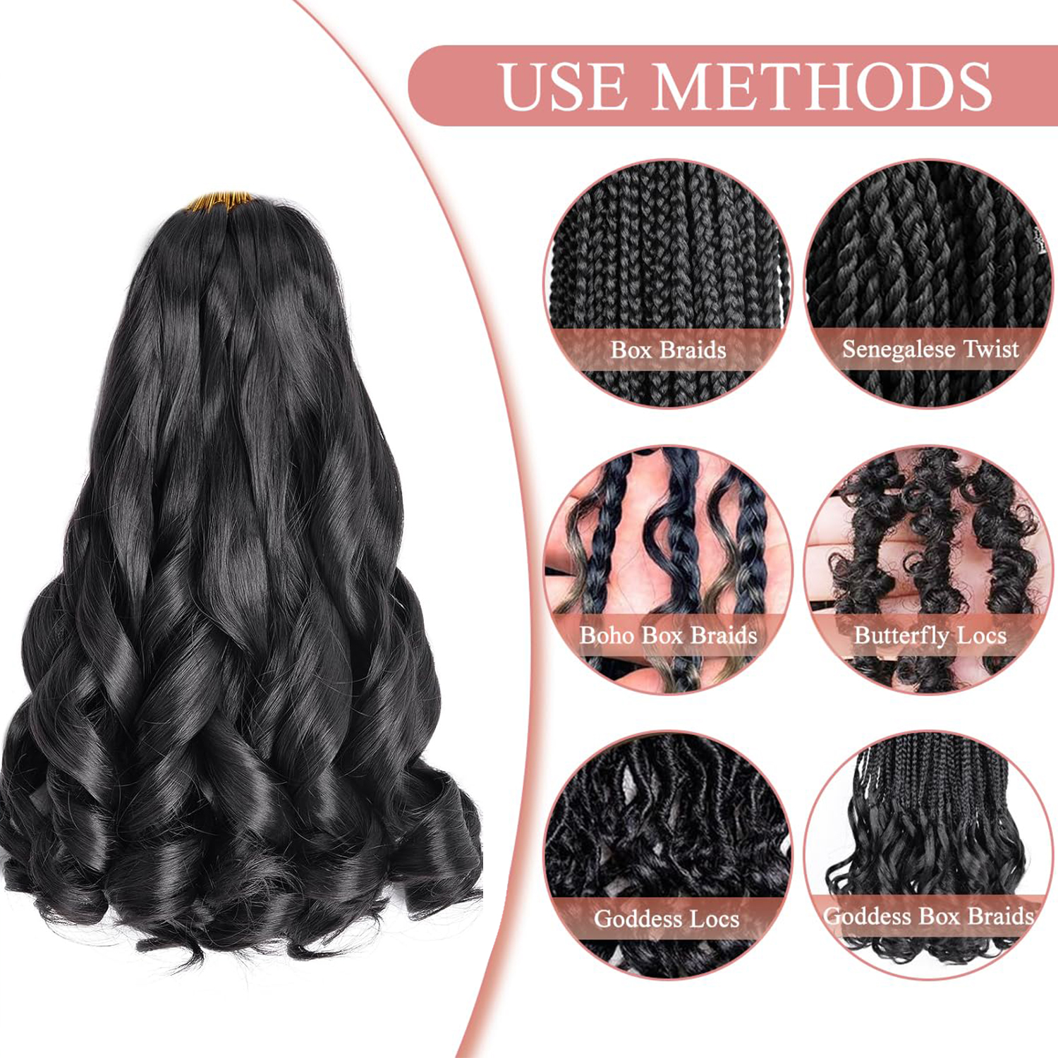French Curly Braiding Hair 12/ - Beret French Wool recensione e prezzo