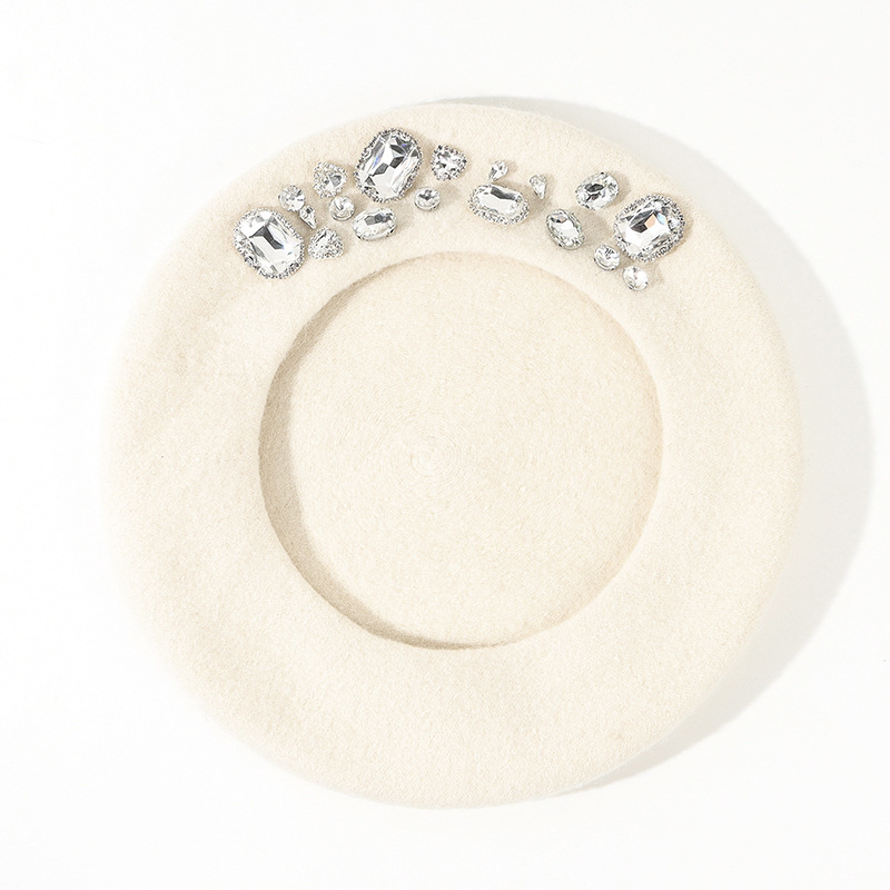 Stunning Rhinestone Wool Beret - Beret French Wool recensione e prezzo