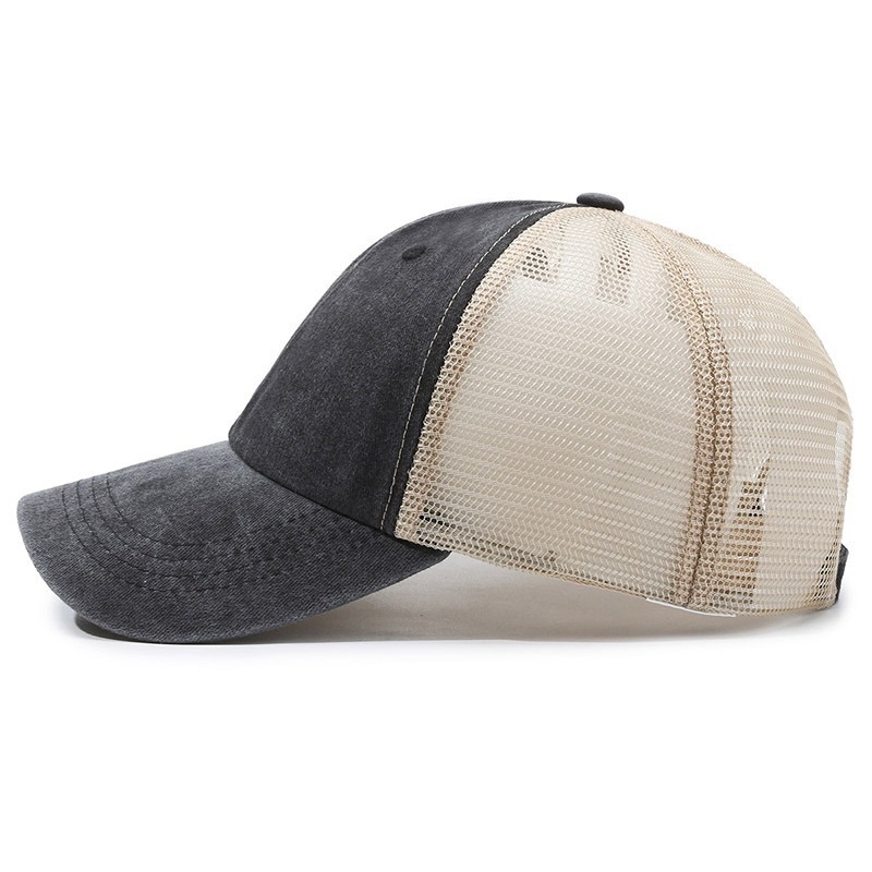 Custom Logo Washed Mesh Cap Br - Visor Sun Hat recensione e prezzo