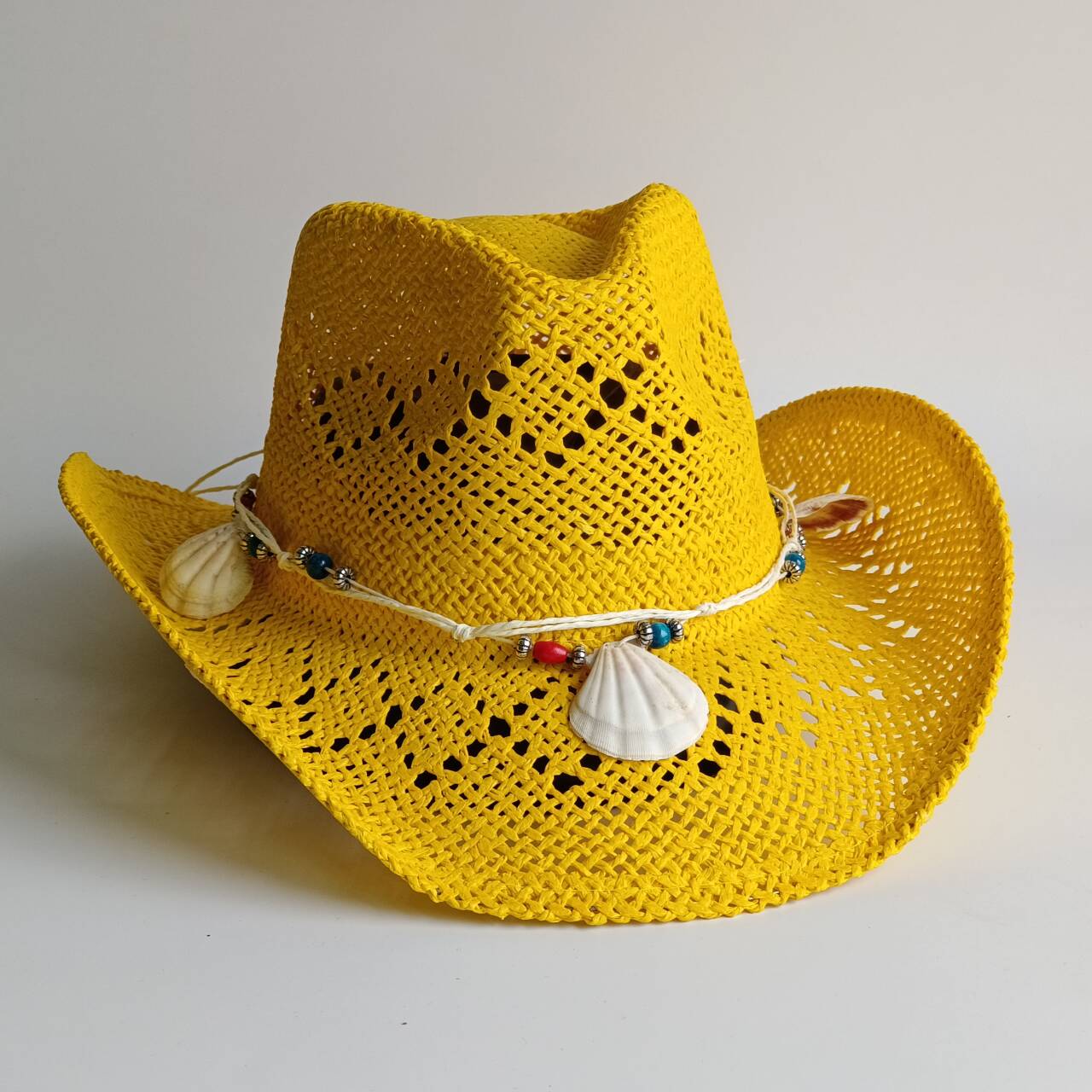 Bright yellow Cowboy Straw Hat - Cowboy Hat Straw recensione e prezzo