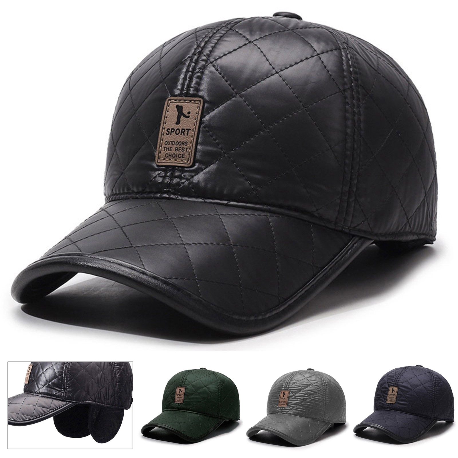 Winter Men PU Baseball Cap War - Winter Trapper Hat recensione e prezzo