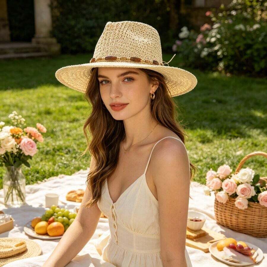 Wide Brim Straw Hat For Women  - Sun Hat Wide Brim recensione e prezzo