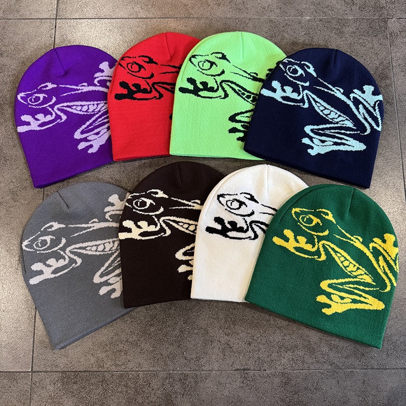 Tree Frog Print Beanie Men Wom - Beanie Cuffed Knit recensione e prezzo