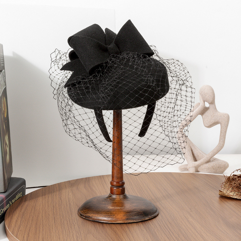 French Black Beret Fascinator  - Beret French Wool recensione e prezzo
