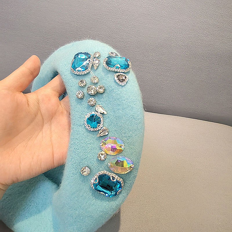 French Beret Thick Rhinestone  - Beret French Wool recensione e prezzo