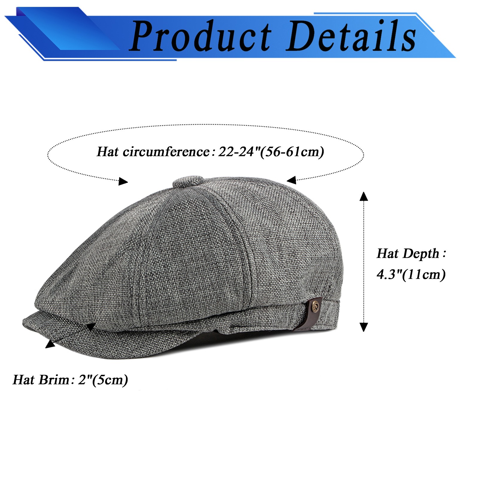 Men Classic 8 Panel Newsboy Ga - Newsboy Cap Ivy recensione e prezzo