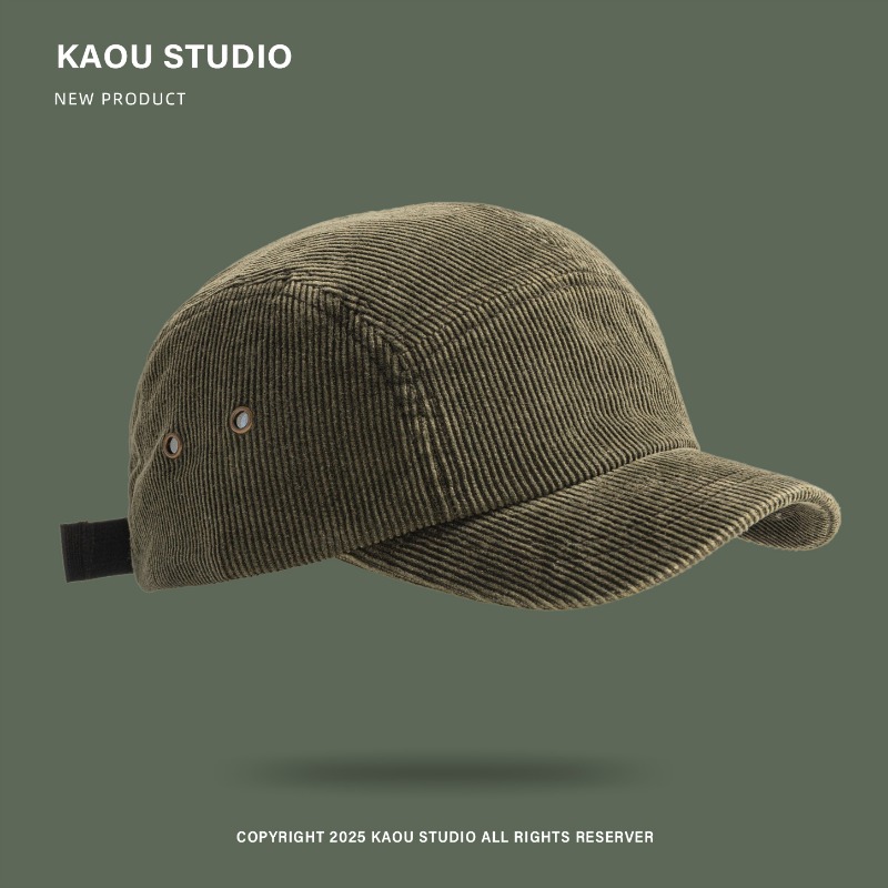 Japanese Retro Solid Color Cor - Corduroy Cap 5 Panel recensione e prezzo