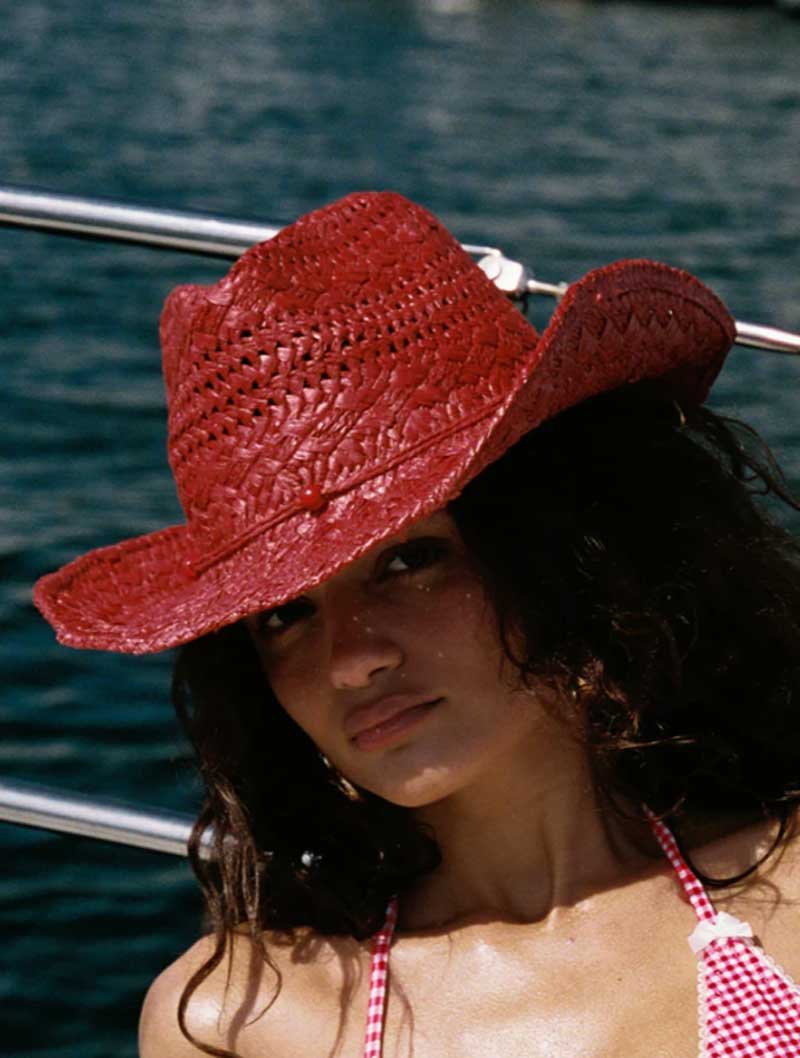 Cowboy hat red hand-painted su - Cowboy Hat Straw recensione e prezzo