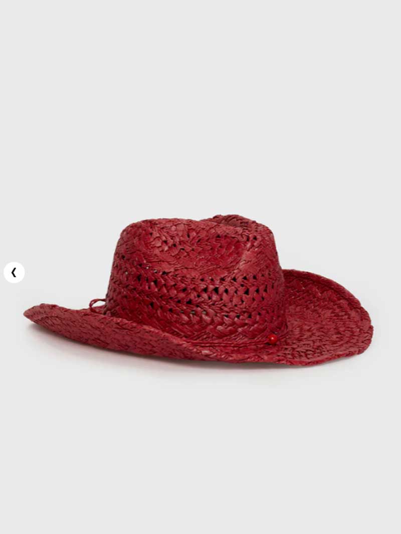 Cowboy hat red hand-painted su - Cowboy Hat Straw recensione e prezzo