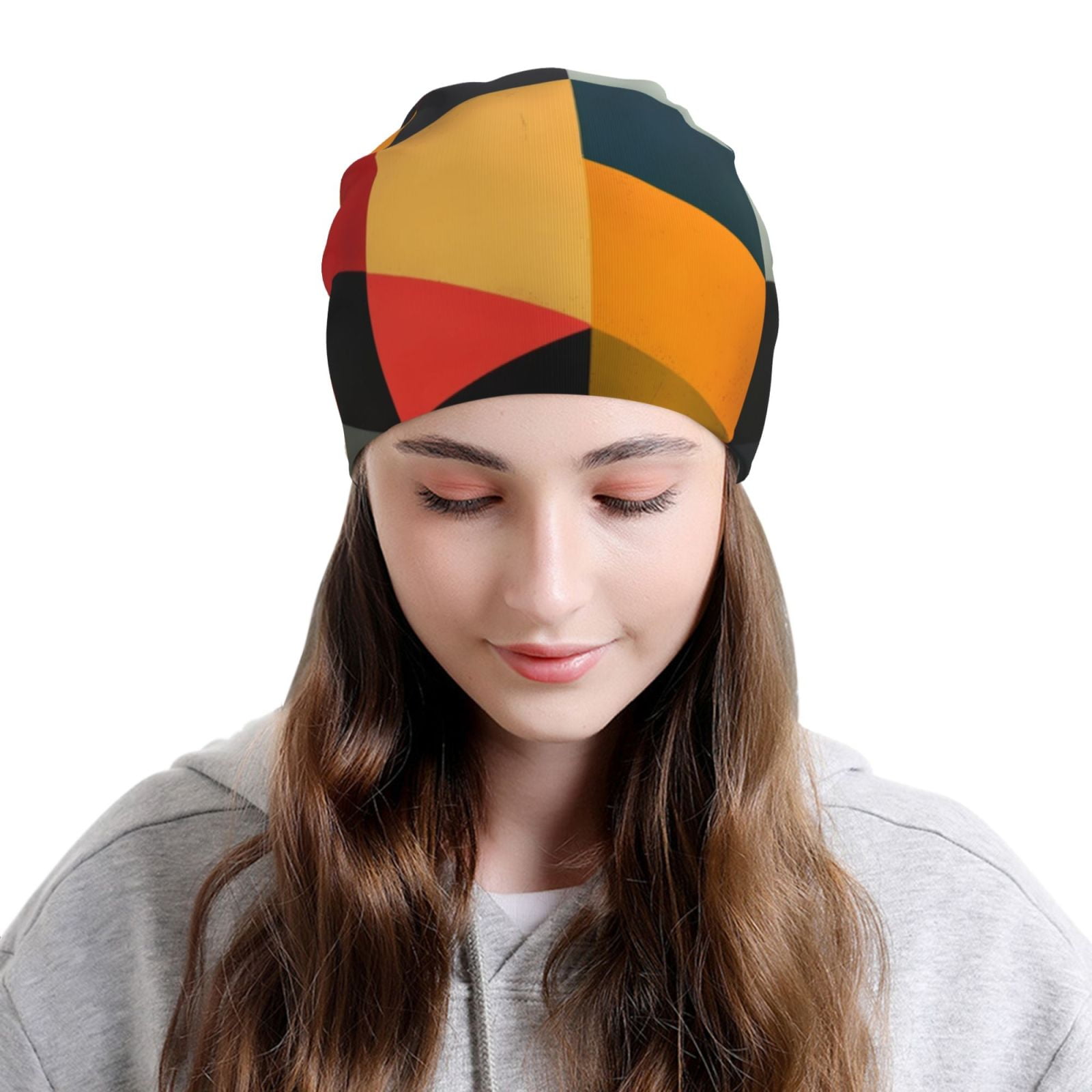 Geometric Cube Pattern Art Pri - Beanie Cuffed Knit recensione e prezzo