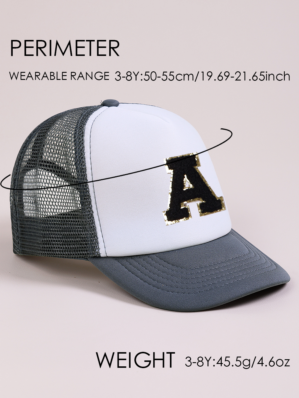 1pc Gray Hat With 26-Letter Pa - Visor Sun Hat recensione e prezzo