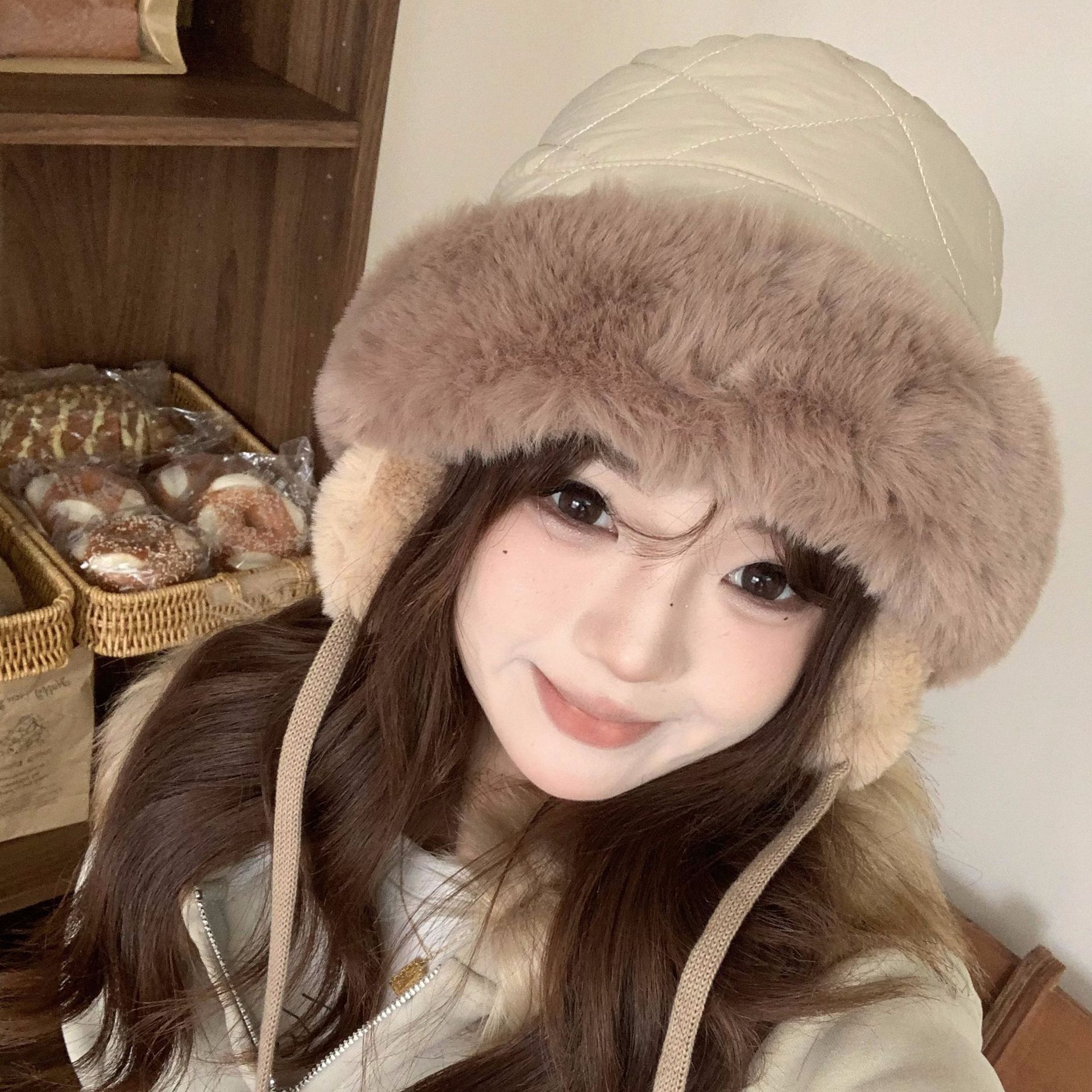 Women's Winter Quilted Faux Fu - Trapper Hat Ear Flap recensione e prezzo