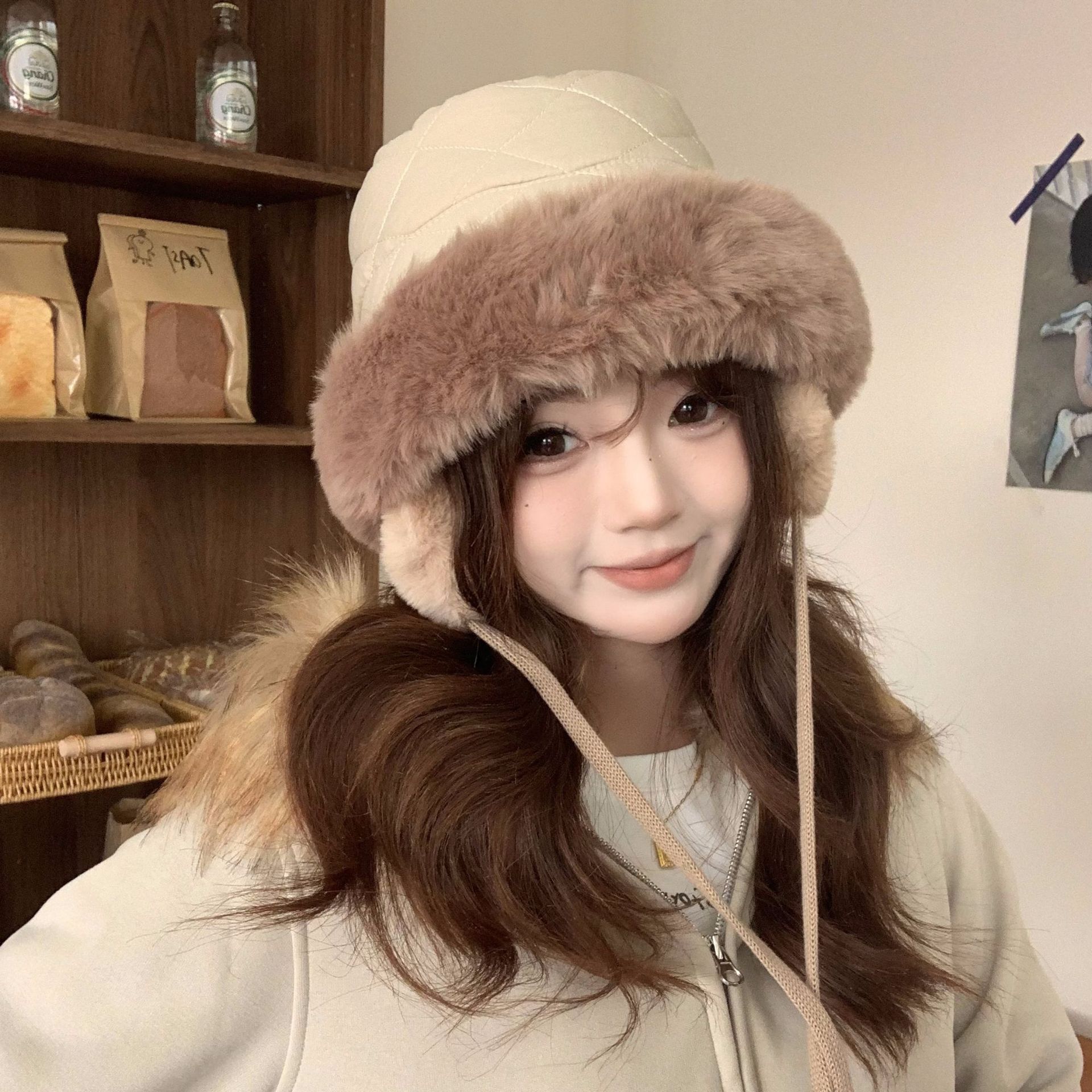 Women's Winter Quilted Faux Fu - Trapper Hat Ear Flap recensione e prezzo