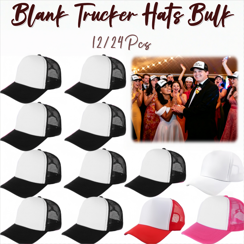 12-24Pcs Blank Trucker Hats Bu - Trucker Cap Mesh recensione e prezzo