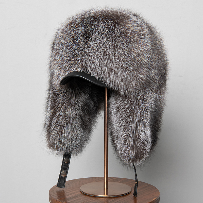 100% Real Fox Fur Hats Women's - Trapper Hat Ear Flap recensione e prezzo