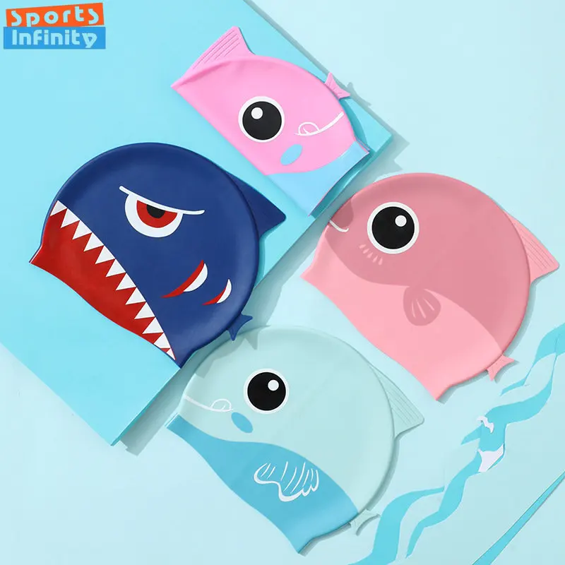 Cartoon Cute Fish Shark Silico - Swim Hat Silicone recensione e prezzo