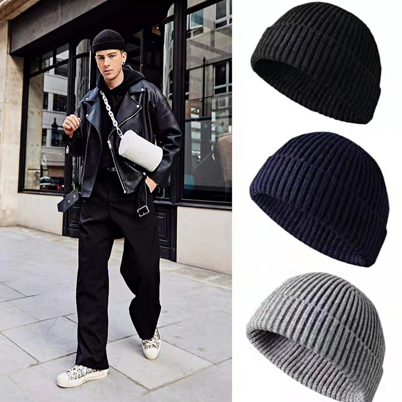 1Pcs Winter Warm Unisex Wool B - Beanie Cuffed Knit recensione e prezzo