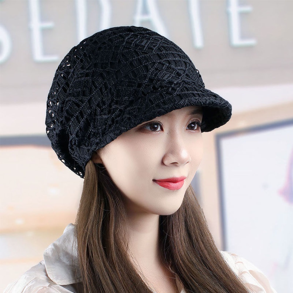 Hollow Out Flower Beanie Cap B - Baseball Cap Structured recensione e prezzo