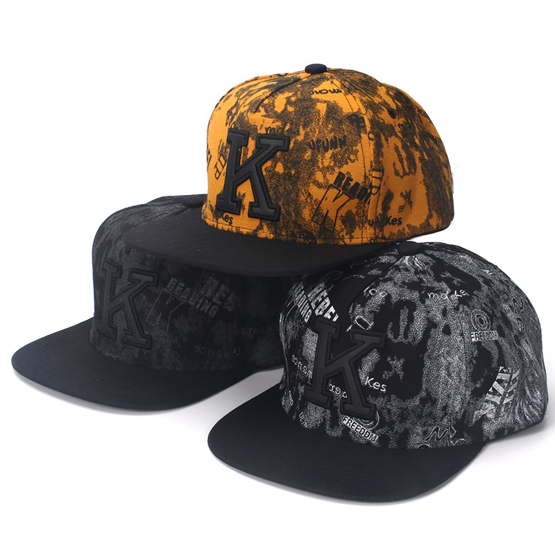 K Letter Hip Hop Baseball Caps - Snapback Hat Flat recensione e prezzo